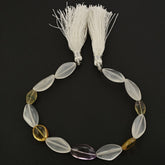 MIX SEMI PRECIOUS STONES 8X6-19.50X13MM MIX SHAPE BEADS 8.50" LINE