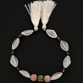 MIX SEMI PRECIOUS STONES 8X5-18X11MM MIX SHAPE BEADS 9" LINE