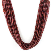 GARNET 2.50-3.00MM FACETED ROUNDEL BEADS PER 16" LINE