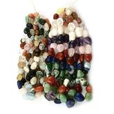 MIX SEMI PRECIOUS STONE 13X12-25X14MM PLAIN TUMBLE 16" LINE