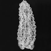 WHITE QUARTZ 12X10-22X15MM PLAIN TUMBLE 16" LINE