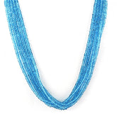 SWISS BLUE TOPAZ 4.00MM FACETED ROUNDEL BEADS 16" LINE