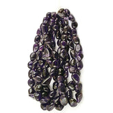 AFRICAN AMETHYST 11X9-32X22MM PLAIN TUMBLE 16" LINE