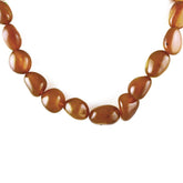 YELLOW CHALCEDONY (DARK) 17X13-20X15MM PLAIN TUMBLE 16" LINE