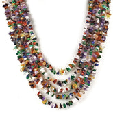 MIX SEMI PRECIOUS STONE 4-6MM CHIPS 35" LINE