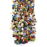 MIX SEMI PRECIOUS STONE FAT 7.00-12.00MM CHIPS 14"-16" LINE
