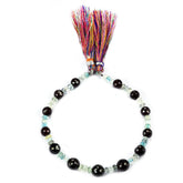 RED GARNET & AQUAMARINE 4-9.20MM MIX SHAPE 7.50-8.50" LINE