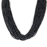 BLACK SPINEL DIAMOND COATED 2.00 - 2.20MM BEADS 16"