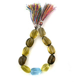 MIX SEMI PRECIOUS STONES 18-21MM PLAIN TUMBLE BEADS 8" LINE