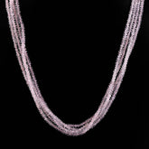 ROSE QUARTZ 3-3.50MM FACETED ROUNDEL BEADS 16" LINE