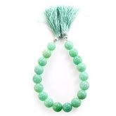 MINT CHRYSOPRASE 11-12MM PLAIN ROUND BEADS 8" LINE