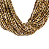 PICTURE JASPER 4.00-4.50MM FACETED ROUNDEL BEADS 12.50" PER LINE