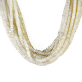 MOONSTONE WHITE 5.00-5.50MM FLAT COIN BEADS 16" PER LINE