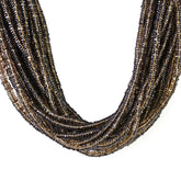 SMOKY QUARTZ 4.50-5.50MM FLAT COIN BEADS 16" PER LINE