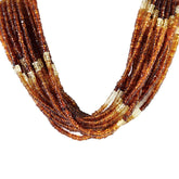 HESSONITE GARNET (MULTI) 4.00-4.50MM FLAT COIN BEADS 16" PER LINE