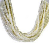 MOONSTONE WHITE 4.00-5.50MM FLAT SQUARE BEADS 16" PER LINE