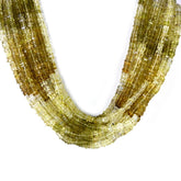 LEMON QUARTZ 4.00-4.50MM FLAT SQUARE BEADS 16" PER LINE