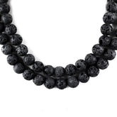 LAVA 12MM PLAIN ROUND BALLS 15" PER LINE