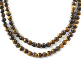 TIGER'S EYE 8MM PLAIN ROUND BALLS 15" PER LINE