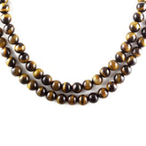 TIGER'S EYE 10-11MM PLAIN ROUND BALLS 15" PER LINE