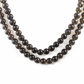SMOKY QUARTZ 10MM PLAIN ROUND BALLS 15" PER LINE
