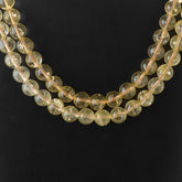 CITRINE 12-13MM PLAIN ROUND BALLS 15" PER LINE