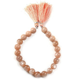 PEACH MOONSTONE 10MM PLAIN BALLS 8" PER LINE