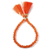 CARNELIAN 6MM PLAIN BALLS 8" PER LINE