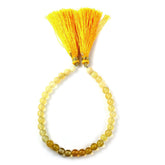 YELLOW OPAL 6MM PLAIN BALLS 8" PER LINE