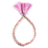 GUAVA QUARTZ 6-6.50MM PLAIN BALLS 8" PER LINE