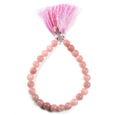 GUAVA QUARTZ 8-8.50MM PLAIN BALLS 8" PER LINE