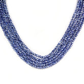 IOLITE 4MM COLOR COATED PYRITE FACETED ROUNDEL 13" PER LINE