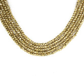 GOLDEN 4MM COLOR COATED PYRITE FACETED ROUNDEL 13" PER LINE