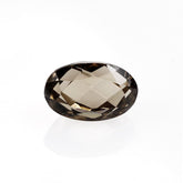 SMOKY QUARTZ TABLE CUT ON OP CHECKER BACK OVAL 8X5MM 1.20Cts.