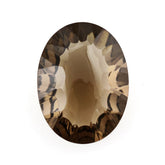 SMOKY QUARTZ CONCAVE CUT BRIOLETTE OVAL 18X13.50MM 10.67Cts.