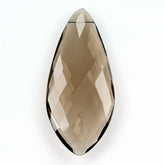 SMOKY QUARTZ BRIOLETTE IRREGULAR MARQUISE (LITE) (FULL DRILL) 44X20MM 31.50 Cts.
