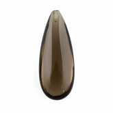 SMOKY QUARTZ LENTIL PEAR (HALF DRILL) 30X12MM 20.39 Cts.