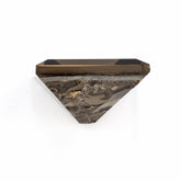 SMOKY QUARTZ CUT SQUARE (ONE SIDE ROUGH) 16MM 15.37Cts.