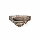 SMOKY QUARTZ SWIRL CUT HEXAGON CONCAVE OVAL 12X10MM 3.98Cts.