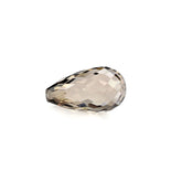 SMOKY QUARTZ FACETED DROPS (LITE) (HALF DRILL) 14X8MM 6.22Cts.