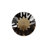 SMOKY QUARTZ CONCAVE CUT ROUND 14MM 7.52Cts.