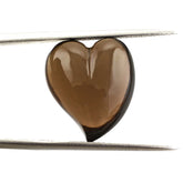 SMOKY QUARTZ SACRED HEARTS (DES#133) (HALF DRILL) 17X15MM 16.60 Cts.