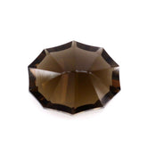 SMOKY QUARTZ CONCAVE NINETY CUT OVAL (DES#51) 11X9MM 2.43 Cts.