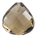 SMOKY QUARTZ BRIOLETTE HEART (HALF DRILL) 12MM 6.59 Cts.