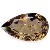 SMOKY QUARTZ SUPPER BUBBLE PEAR (DES#123) 20X12MM 9.80 Cts.