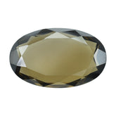 SMOKY QUARTZ BOTH SIDE TABLE CUT OVAL 24X15MM 18.40 Cts.