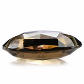 SMOKY QUARTZ ROSE CUT BRIOLETTE OVAL WITH TWO HOLES (DES#61) 20X15MM 13.40 Cts.