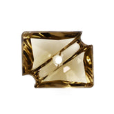 SMOKY QUARTZ OCTAGON CABS WITH CARVED BELT (FULL DRILL) (DES#27) 10X8MM 2.42 Cts.