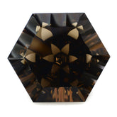 SMOKY QUARTZ CONCAVE SPLENDOR CUT HEXAGON (DES#76) 18MM 19.40 Cts.