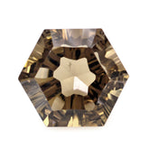 SMOKY QUARTZ CONCAVE SPLENDOR CUT HEXAGON (DES#76) 12MM 6.30 Cts.